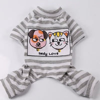 HKM-6788157 Comfortable Stretch Cotton Striped Pet Bottoming Shirt for All Breeds