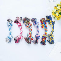 HKM-6788797 Durable Cotton Rope Dog Toy for Molar Teeth Cleaning and Play