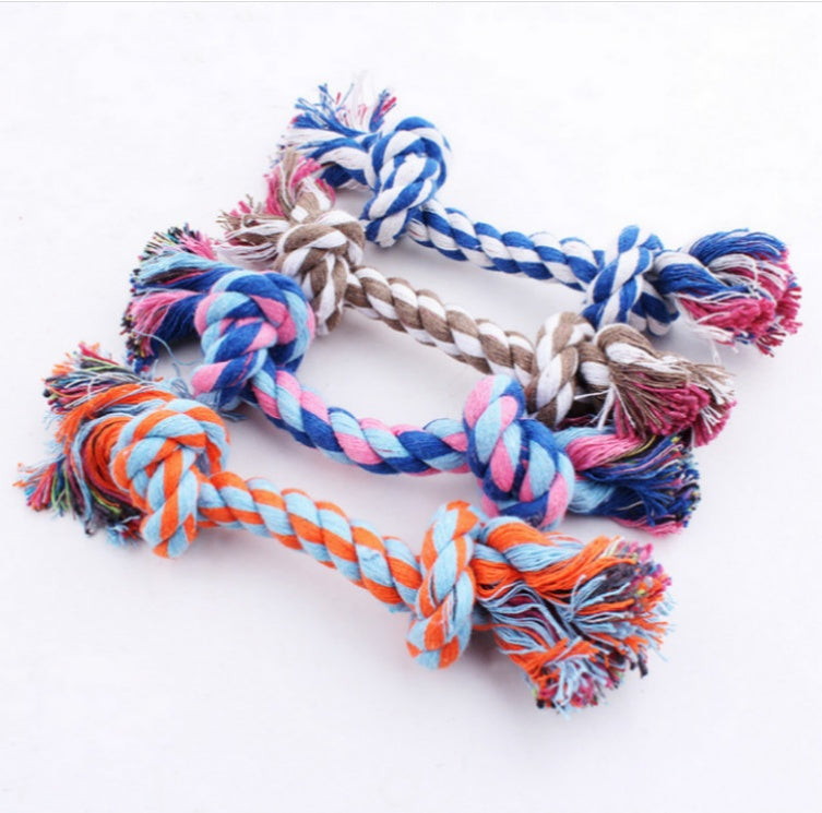 HKM-6788797 Durable Cotton Rope Dog Toy for Molar Teeth Cleaning and Play