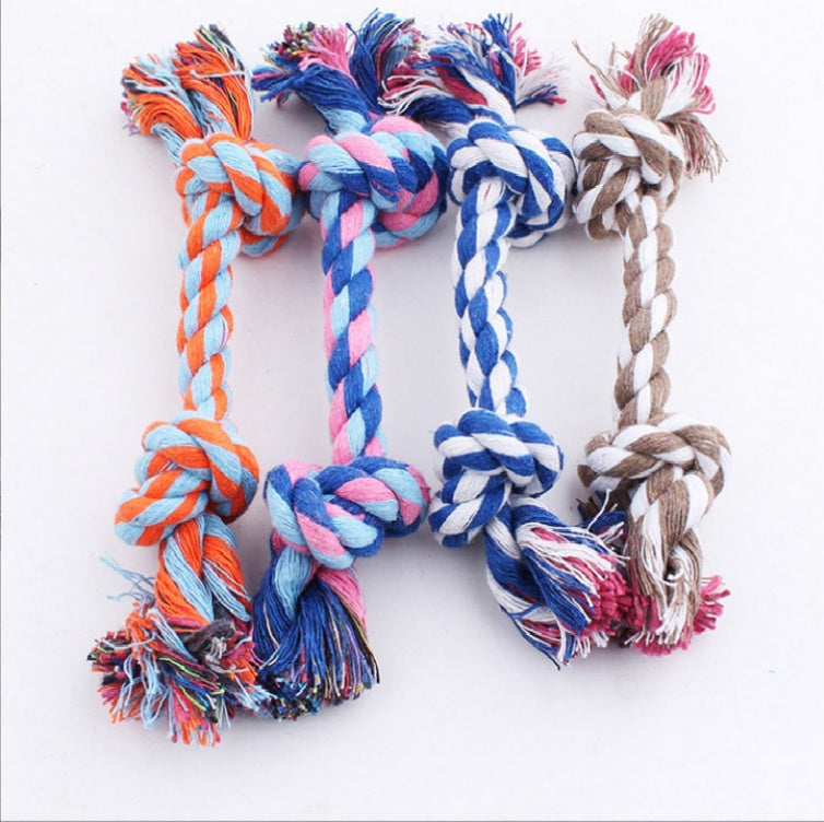 HKM-6788797 Durable Cotton Rope Dog Toy for Molar Teeth Cleaning and Play