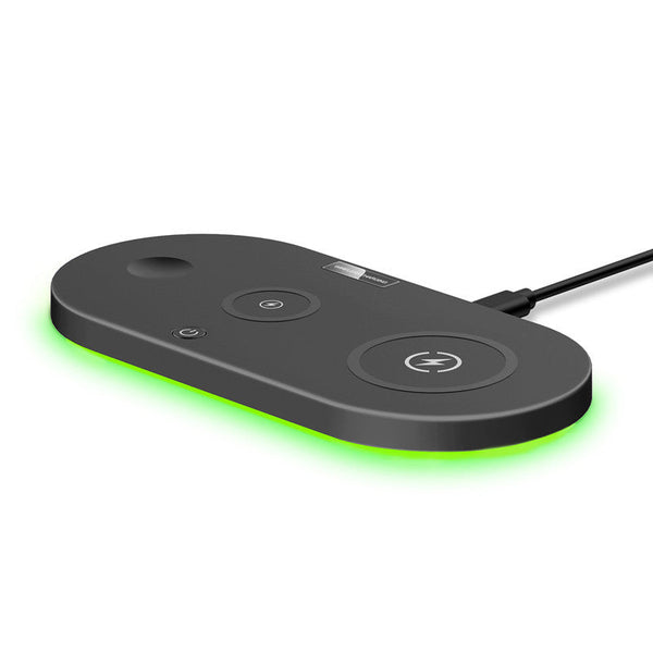 HKM-678931 15W Fast Charge Multi-function Wireless Desktop Charger with USB Interface