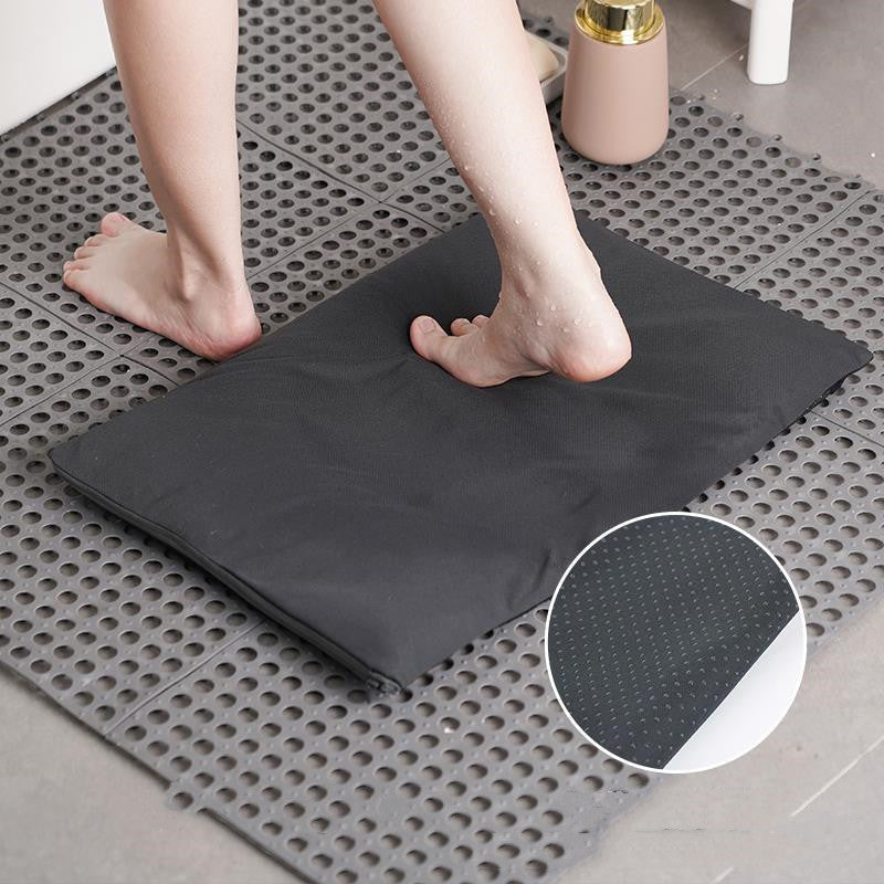 HKM-678931 Diatomite Soft Foot Pad Bathroom Mat - Absorbent, Quick Drying, Antiskid, Comfort 55x35cm