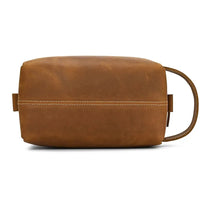 HKM-678931 Vintage Leather Multifunctional Travel Clutch and Toiletry Bag for Men and Women