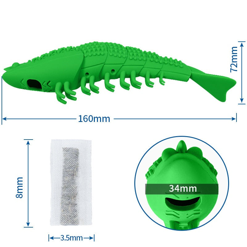 HKM-6789565 Silicone Cat Toothbrush Toy with Natural Rubber for Teeth Cleaning and Biting Fun