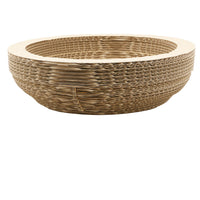 HKM-6789949 Cat Scratch Board - Paper Material, 40cm Diameter, 11cm Height, Ideal for Claw Grinding Toys