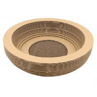 HKM-6789949 Cat Scratch Board - Paper Material, 40cm Diameter, 11cm Height, Ideal for Claw Grinding Toys
