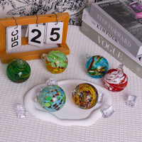 HKM-678995 Hand-blown Transparent Glass Ball Christmas Ornaments - Set of 6 or 12, 6cm Diameter