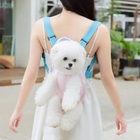 HKM-6790205 Adjustable Cat and Dog Carrier Backpack with Leg Holes, Lightweight Travel Bag for Pets