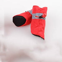HKM-6790589 Pet Soft Bottom Non-Slip Rain Boots for Dogs - Breathable Nylon Cloth, Adjustable Fit in Red, Blue, Black