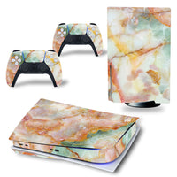 HKM-679187 Vinyl Decals for PS5 Disk Drive Edition - Marble Design Console and Controller Skins