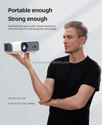 HKM-679379 A004 Pro Full HD 1080P Portable Projector with Auto Focus and Wireless Screen Mirroring