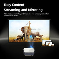 HKM-679379 A004 Pro Full HD 1080P Portable Projector with Auto Focus and Wireless Screen Mirroring