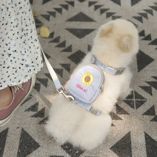 HKM-679379 Adjustable Dog and Cat Traction Rope with Cotton and Nylon Harness