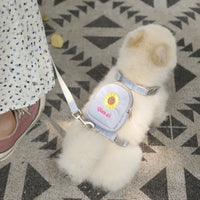 HKM-679379 Adjustable Dog and Cat Traction Rope with Cotton and Nylon Harness