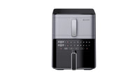HKM-679443 Dual-core Digital Air Fryer with High Capacity - Oil-Free Cooking Appliance in Silver Finish