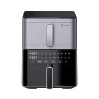 HKM-679443 Dual-core Digital Air Fryer with High Capacity - Oil-Free Cooking Appliance in Silver Finish