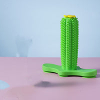 HKM-6794557 Durable TPR Chew Toy Leak Feeder - Cactus Design for Teething Pets in Two Sizes