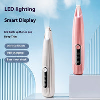 HKM-6795325 LED Light Pet Precision Trimmer for Dogs and Cats - Waterproof, Low Noise, Cordless Design