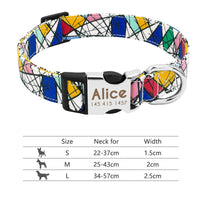 HKM-6795581 Personalized Adjustable Nylon Collar for Dogs and Cats in Various Colors and Sizes