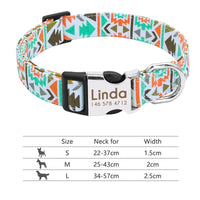 HKM-6795581 Personalized Adjustable Nylon Collar for Dogs and Cats in Various Colors and Sizes