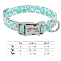 HKM-6795581 Personalized Adjustable Nylon Collar for Dogs and Cats in Various Colors and Sizes