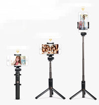 HKM-679571 Aluminum Alloy Bluetooth Selfie Stick Tripod with Remote Control for Mobile Phones