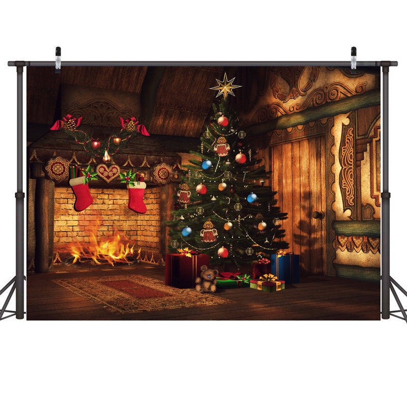 HKM-679635 Christmas-Themed Photography Backdrop, 210x150cm Photo Cloth, Lightweight Design