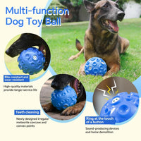 HKM-6796989 Durable Interactive Dog Toy Ball with Squeaky Sound for Aggressive Chewers - Ideal for Small, Medium, and Large Dogs