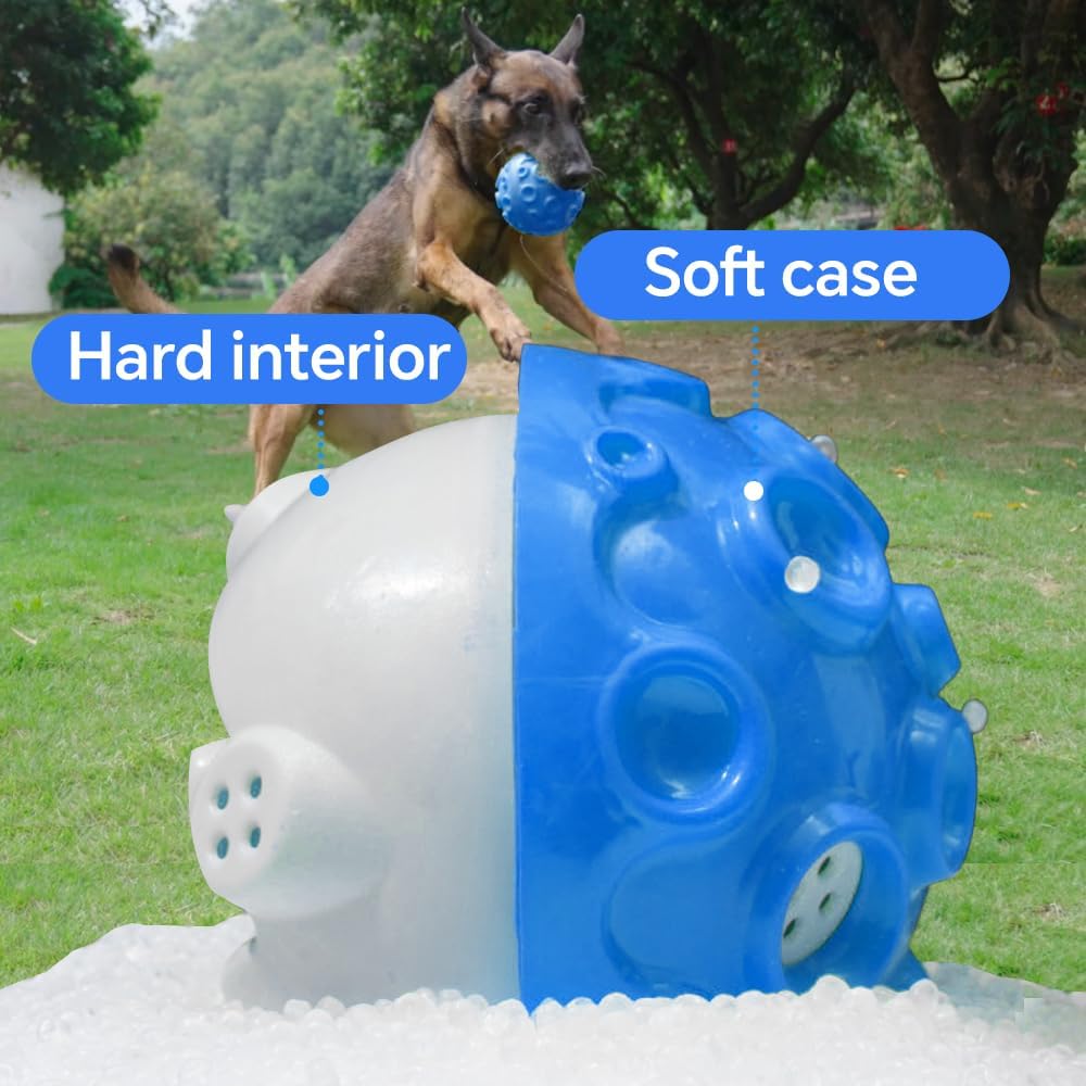 HKM-6796989 Durable Interactive Dog Toy Ball with Squeaky Sound for Aggressive Chewers - Ideal for Small, Medium, and Large Dogs