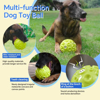 HKM-6796989 Durable Interactive Dog Toy Ball with Squeaky Sound for Aggressive Chewers - Ideal for Small, Medium, and Large Dogs