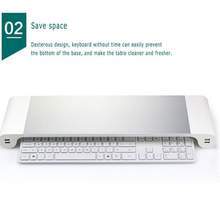 HKM-679699 Adjustable Computer Monitor Stand with USB Charging & Keyboard Storage Solution