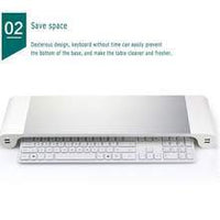 HKM-679699 Adjustable Computer Monitor Stand with USB Charging & Keyboard Storage Solution