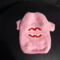 HKM-6797501 Trendy Coral Fleece Sweater for Dogs in Navy Blue, Pink, and Red - Multiple Sizes Available