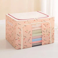 HKM-679763 Waterproof Oxford Steel Storage Box for Seasonal Clothing and Toy Storage