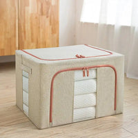 HKM-679763 Waterproof Oxford Steel Storage Box for Seasonal Clothing and Toy Storage