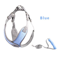 HKM-6798781 Breathable Fabric Pet Chest Strap for Small & Medium Dogs with Traction Rope in Multiple Colors