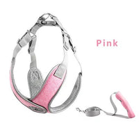 HKM-6798781 Breathable Fabric Pet Chest Strap for Small & Medium Dogs with Traction Rope in Multiple Colors