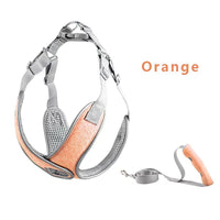 HKM-6798781 Breathable Fabric Pet Chest Strap for Small & Medium Dogs with Traction Rope in Multiple Colors