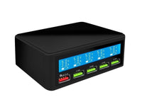 HKM-679891 5-Port Fast Charge USB Charger with Smart Digital LCD Display