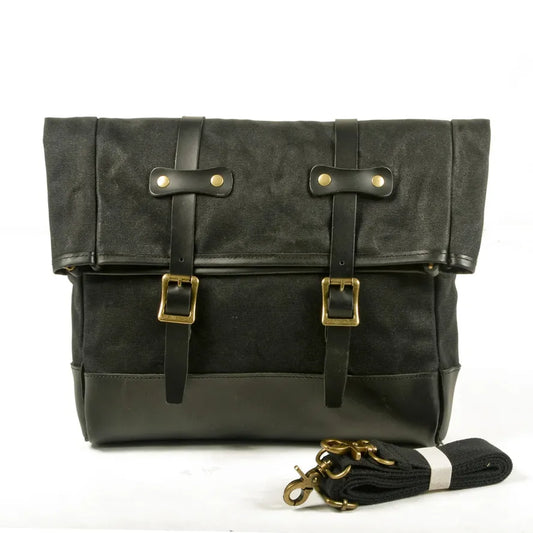 HKM-679891 Large Waterproof Waxed Canvas Vintage Motorcycle Tool Bag