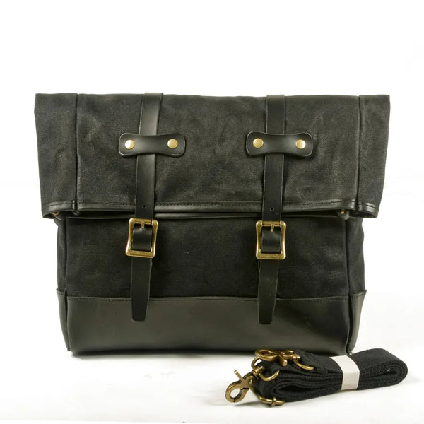 HKM-679891 Large Waterproof Waxed Canvas Vintage Motorcycle Tool Bag