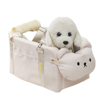 HKM-6799549 Portable Cartoon Pet Bag for Small Dogs and Cats - Soft Polyester Travel Carrier in Beige