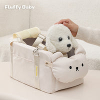 HKM-6799549 Portable Cartoon Pet Bag for Small Dogs and Cats - Soft Polyester Travel Carrier in Beige