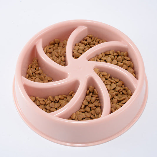 HKM-6799677 Windmill Type Learning Food Bowl for Dogs and Cats - Durable PP Material, Multiple Colors Available