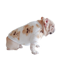 HKM-6800061 Dog Warm Plush Bear Print Two-Legged Winter Clothes in Black and White