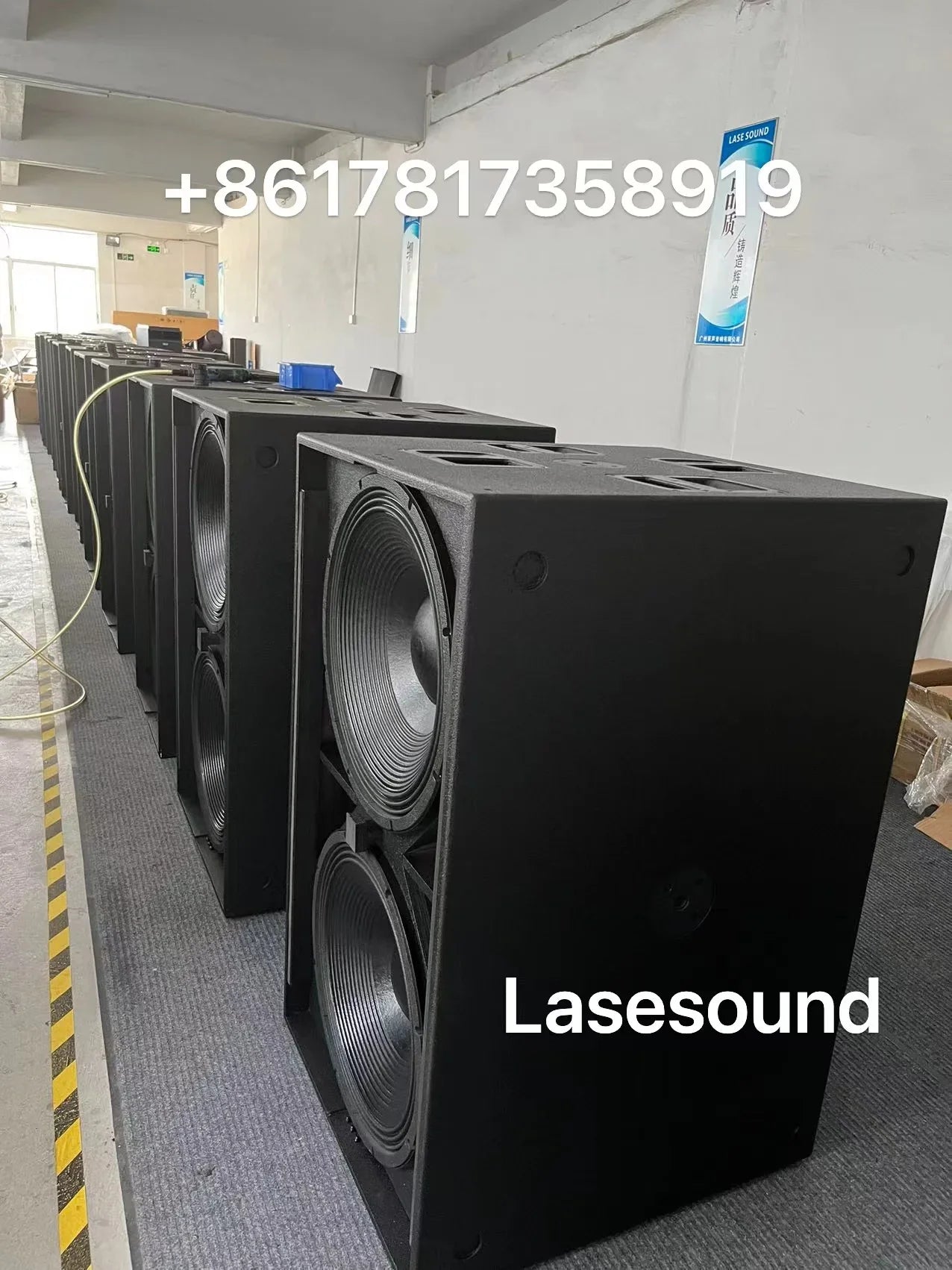 HKM-680019 Dual 21-Inch Powered Subwoofer with 3000W RMS High Power Output