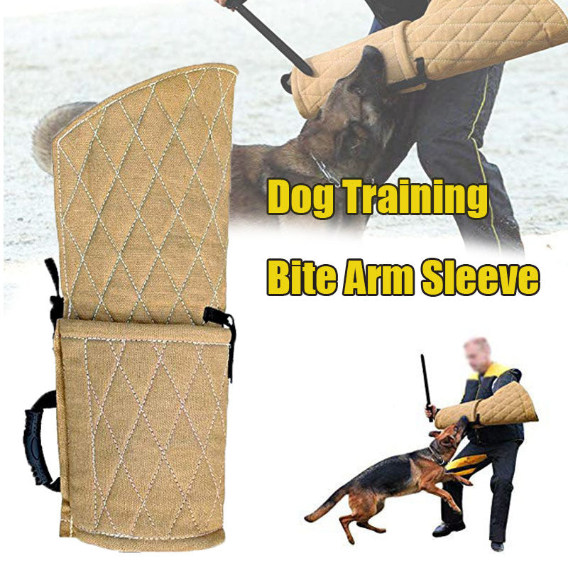 HKM-6800317 Dog Training Bite Sleeve for Large and Medium Dogs - Protective Jute Arm Cover with Handles