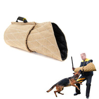 HKM-6800317 Dog Training Bite Sleeve for Large and Medium Dogs - Protective Jute Arm Cover with Handles