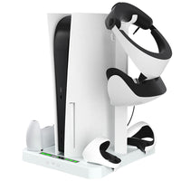 HKM-680083 Multifunctional Charging Base with Cooling Pad, Game Disc and Helmet Storage for PS5/PSVR2