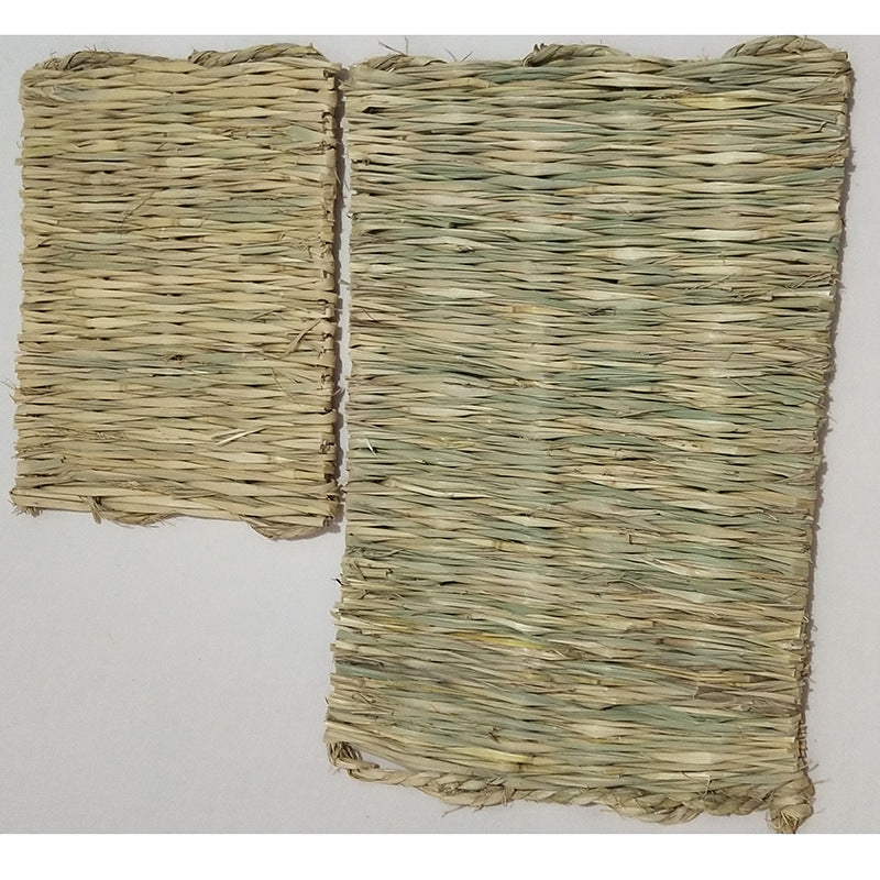 HKM-6801341 Natural Hay Mat for Rodents - Durable, Non-Toxic Straw Bed Accessory - Large & Small Sizes Available